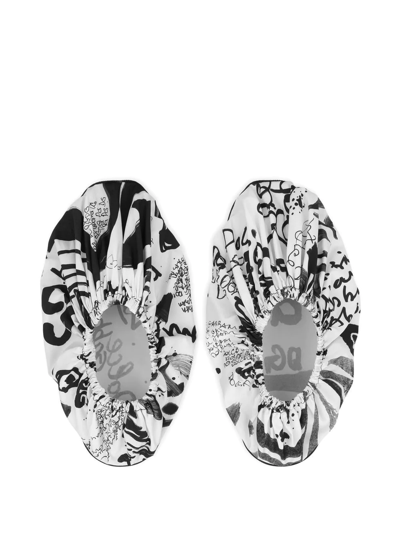 Dolce & Gabbana Abstract-print Slip-on Shoes In White