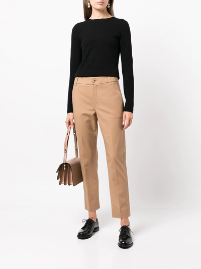 Vince Slim-fit Cigarette Trousers In Nude
