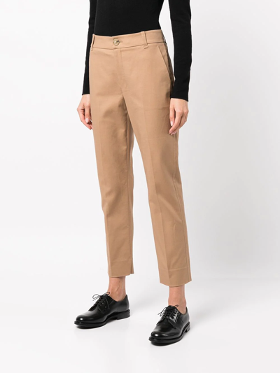 Vince Slim-fit Cigarette Trousers In Nude