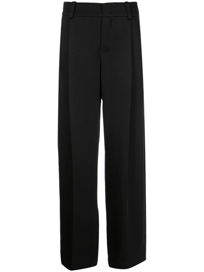 Shop Vince Tailored Wide-leg Trousers In Schwarz