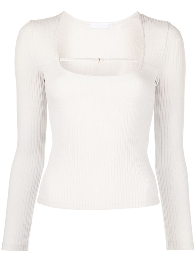 Shop Jonathan Simkhai Brenda Strap-detail Top In Ceramic