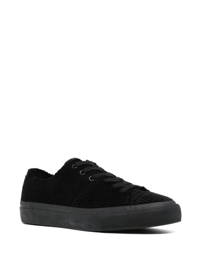 Shop Yohji Yamamoto Velvet Low-top Sneakers In Black