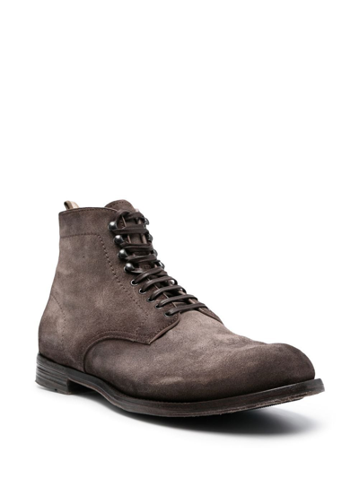 Shop Officine Creative Lace-up Ankle-length Boots In Grau