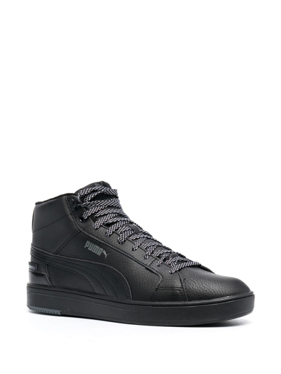 Shop Puma Serve Pro Mid-top Sneakers In Schwarz