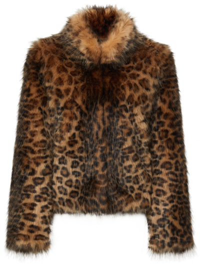Shop Unreal Fur Wild Cat Faux-fur Jacket In Brown