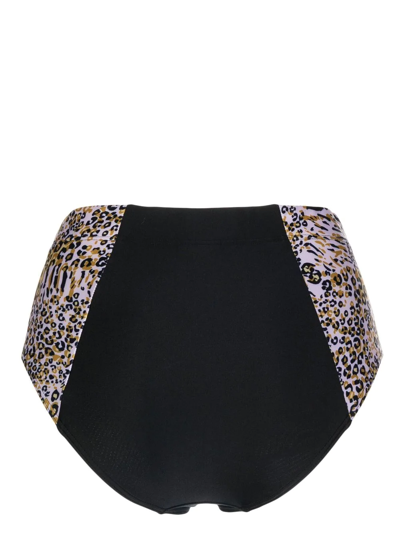 Duskii High-waisted Leopard Bikini Bottoms In Multicolour
