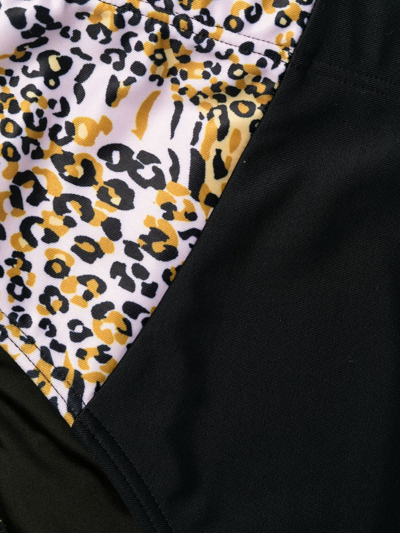 Shop Duskii High-waisted Leopard-print Bikini Bottoms In Multicolour