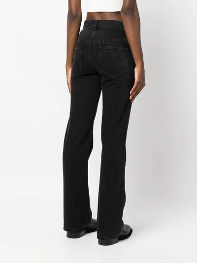 Shop Isabel Marant Étoile High-rise Flared Jeans In Schwarz