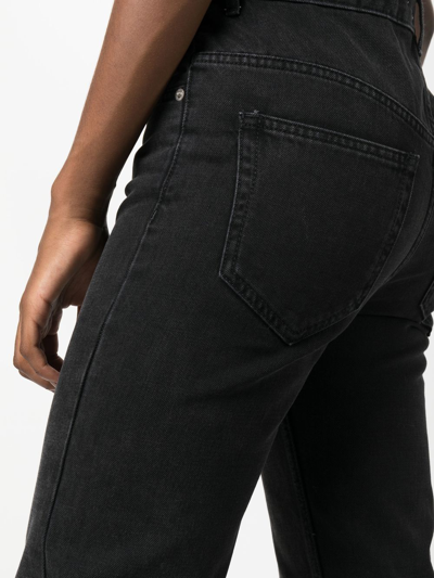 Shop Isabel Marant Étoile High-rise Flared Jeans In Schwarz