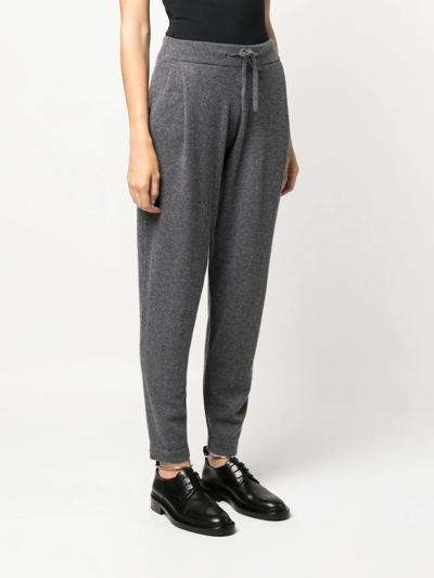 Lisa Yang Tapered-leg Cashmere Trousers In Grau