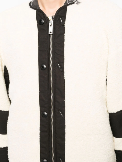 Miharayasuhiro Logo-patch Fleece Jacket In Weiss
