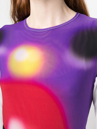 Shop Chopova Lowena Graphic-print Long-sleeved T-shirt In Violett