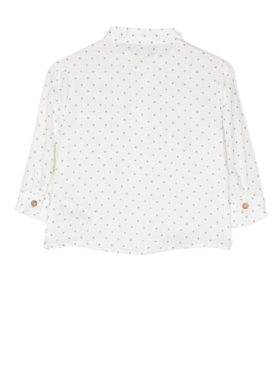 Shop Paz Rodriguez Star-print Long-sleeve Shirt In Weiss