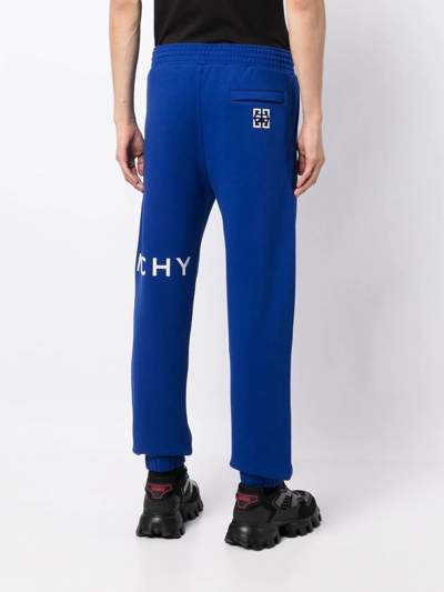 Givenchy Logo-print Track Pants In Blue