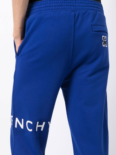 Givenchy Logo-print Track Pants In Blue