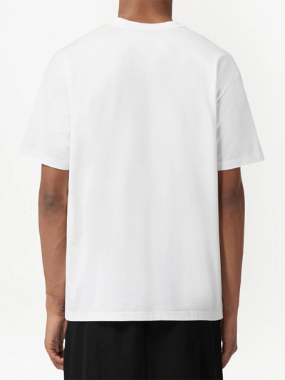 Shop Burberry Graphic-print T-shirt In Weiss