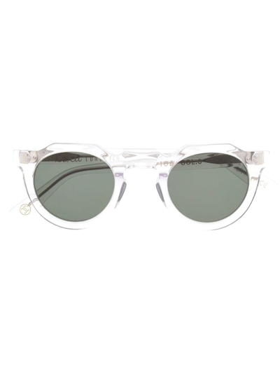 Lesca Pica Round-frame Sunglasses In Weiss