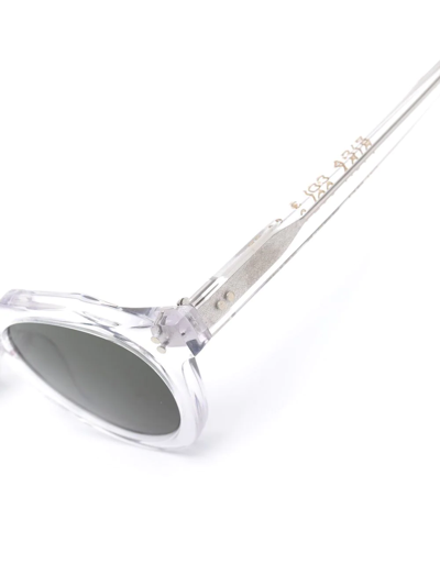 Lesca Pica Round-frame Sunglasses In Weiss