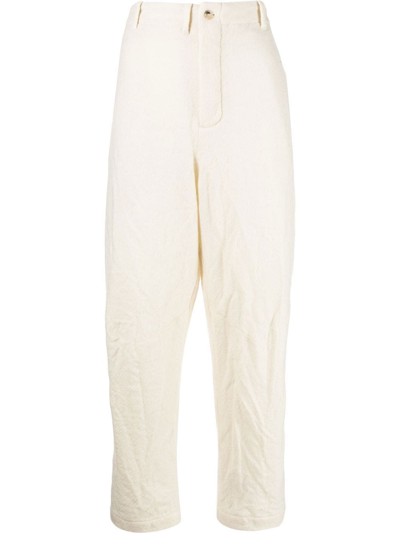 Shop Forme D'expression Arc Wool Trousers In Nude