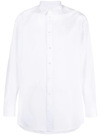 Shop Jil Sander Long-sleeve Cotton Shirt In Weiss