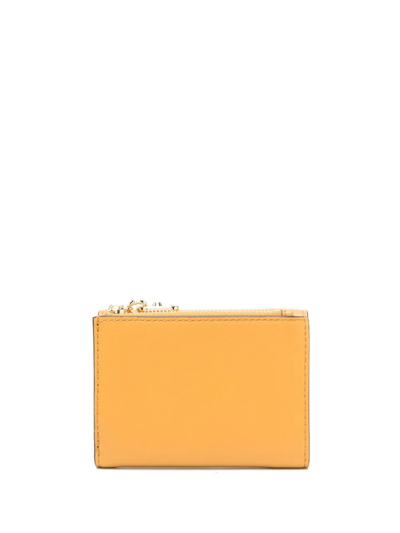 Shop Michael Michael Kors Logo-plaque Wallet In Gelb