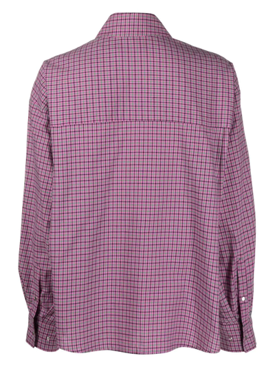 Shop Roseanna Checked Button-up Shirt In Rosa
