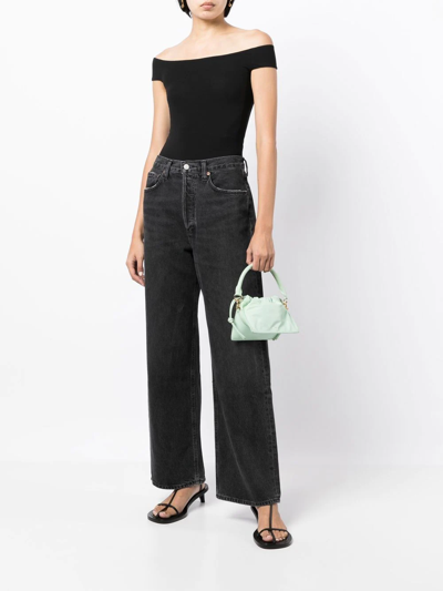 Shop Agolde Wide-leg Jeans In Schwarz