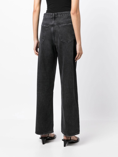 Shop Agolde Wide-leg Jeans In Schwarz