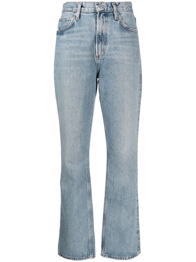 Shop Agolde High-rise Bootcut Jeans In Blau