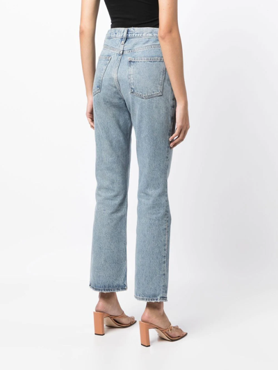 Shop Agolde High-rise Bootcut Jeans In Blau