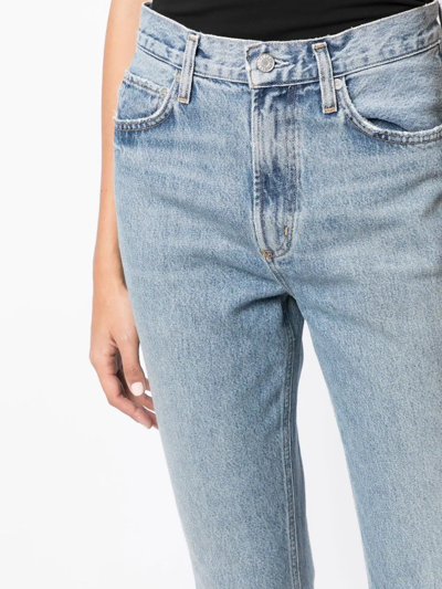 Shop Agolde High-rise Bootcut Jeans In Blau