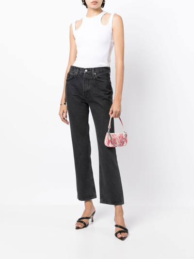 Shop Agolde High Rise Bootcut Jeans In Schwarz