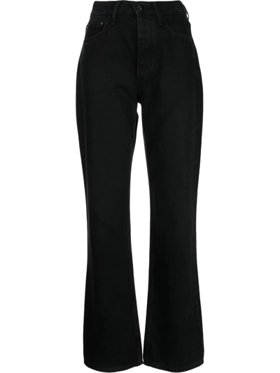 Rag & Bone High-rise Bootcut Jeans In Schwarz