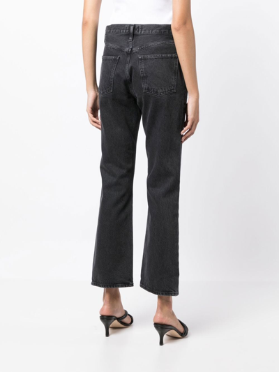 Shop Agolde High Rise Bootcut Jeans In Schwarz