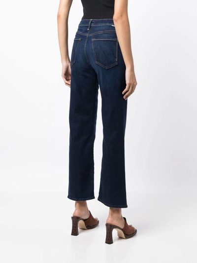 Shop Mother High-rise Bootcut Jeans In Blau
