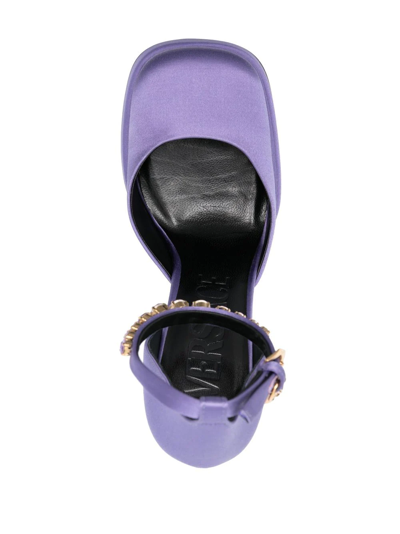 Shop Versace Aevitas 160mm Platform Medusa-charm Pumps In Violett
