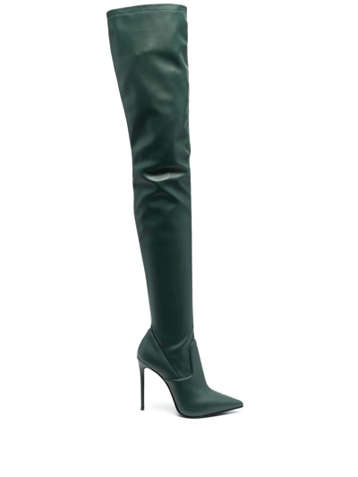 Shop Le Silla Eva 115mm Thigh-high Boots In Grün