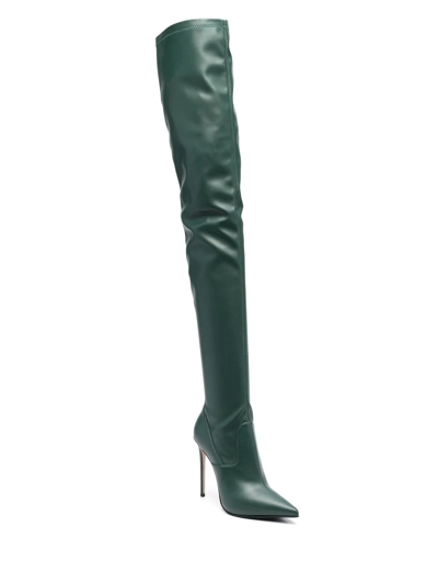 Shop Le Silla Eva 115mm Thigh-high Boots In Grün