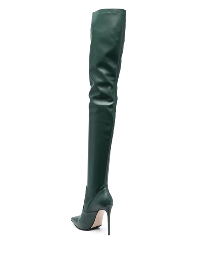 Shop Le Silla Eva 115mm Thigh-high Boots In Grün