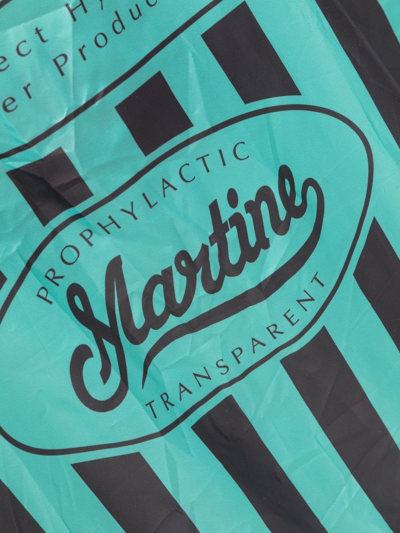 Shop Martine Rose Stripe Print Tote Bag In Braun