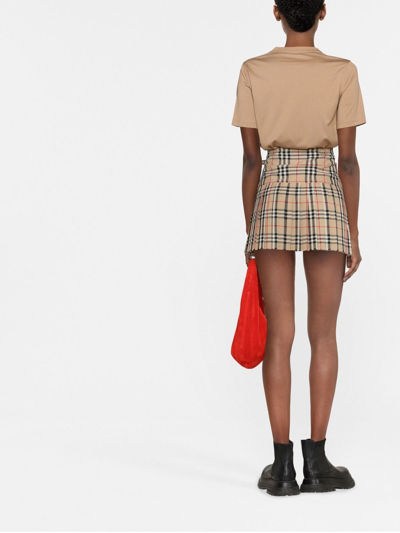 Burberry Beige T-shirt With Logo Print On Front In Cotton Woman In Braun