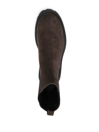 Tod's Suede Ankle Boots In Braun