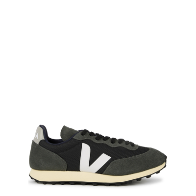 Shop Veja Rio Branco Panelled Mesh Sneakers In Black And White