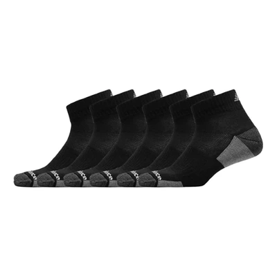 Shop New Balance Unisex Cushioned Ankle Socks 6 Pack In Black