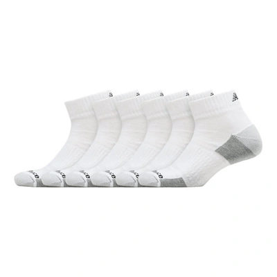 Shop New Balance Unisex Cushioned Ankle Socks 6 Pack In White