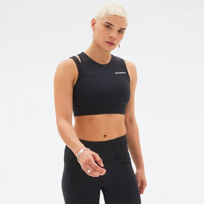 Shop New Balance Women's Shape Shield Crop Bra In Black