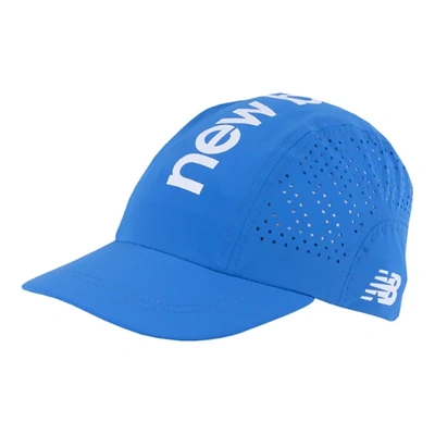 Shop New Balance Unisex Linear Nb Running Hat In Blue