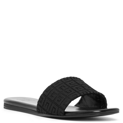Shop Givenchy 4g Black Monogram Flat Sandals