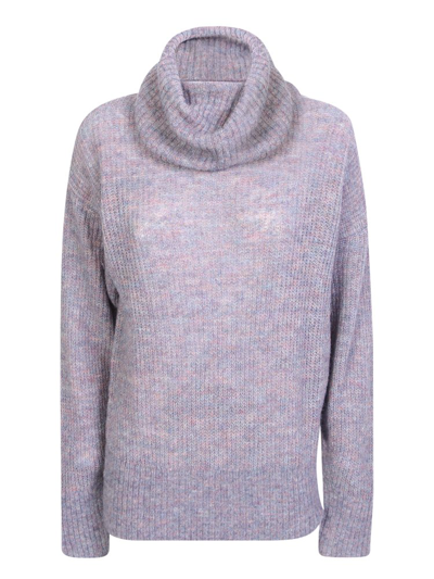 Shop Iro Daisy Roll Neck Knitted Sweater In Purple