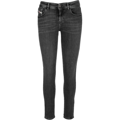 Shop Diesel 2017 Slandy Skinny Jeans In Black